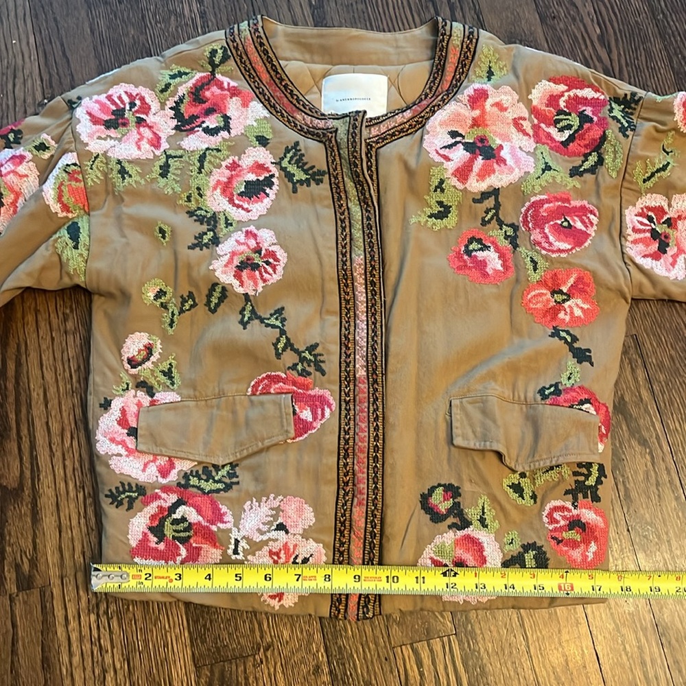 ANTHROPOLOGIE NEEDLEPOINT BOMBER JACKET - Picture 11 of 14